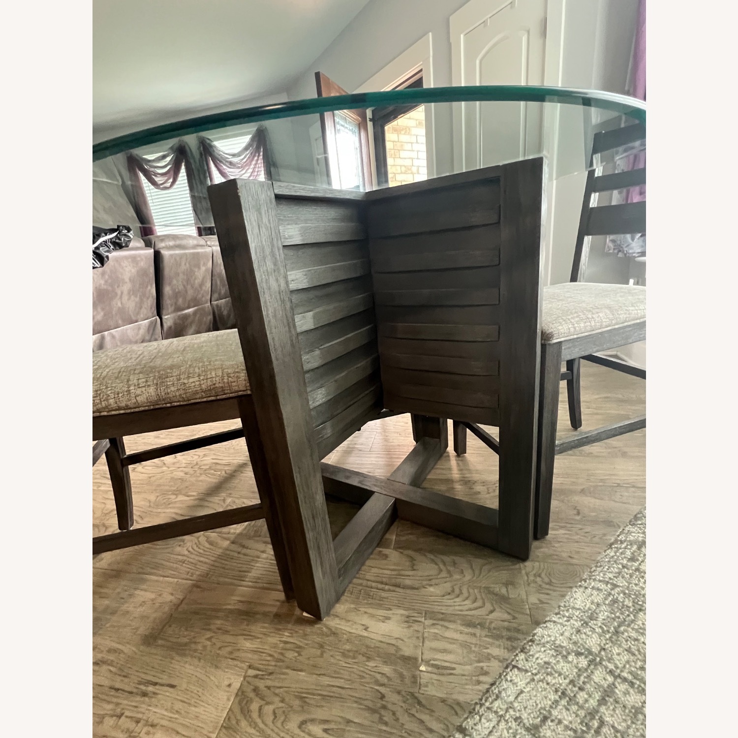 Ladderback Glass Table and 4 Chairs - image-2