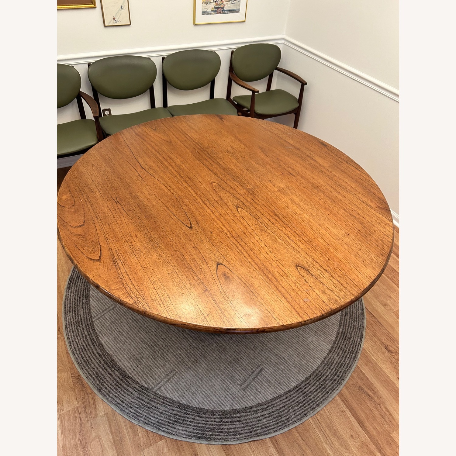 CB2 Salamina Round Rattan-Wrapped Wood Dining Table - image-2