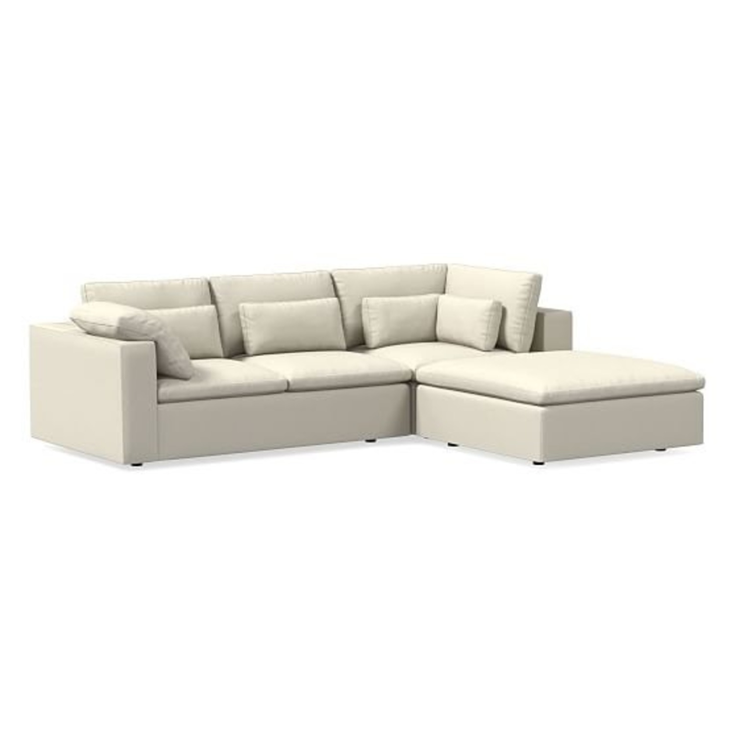 West Elm Harmony Mod 122" Right Ottoman Sectional - image-1