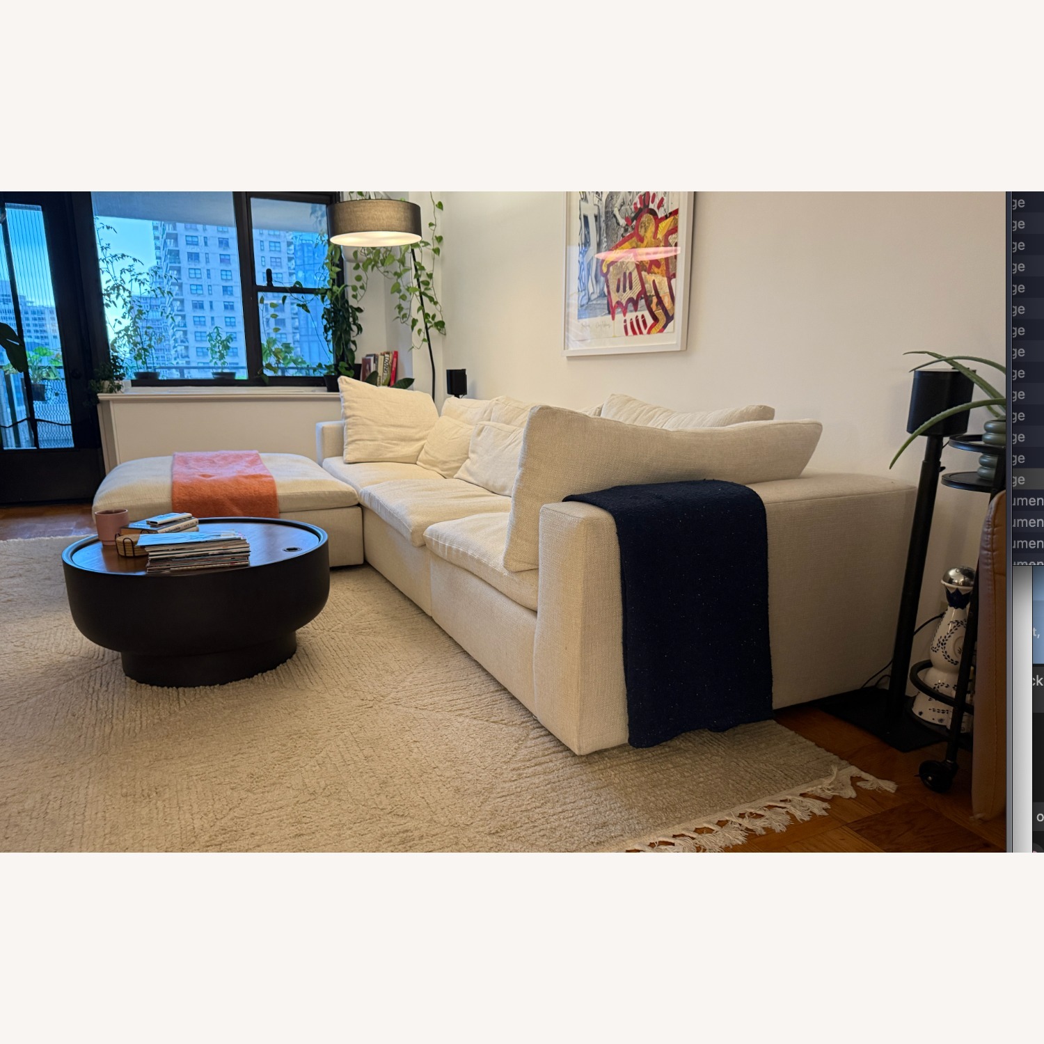 West Elm Harmony Mod 122" Right Ottoman Sectional - image-3