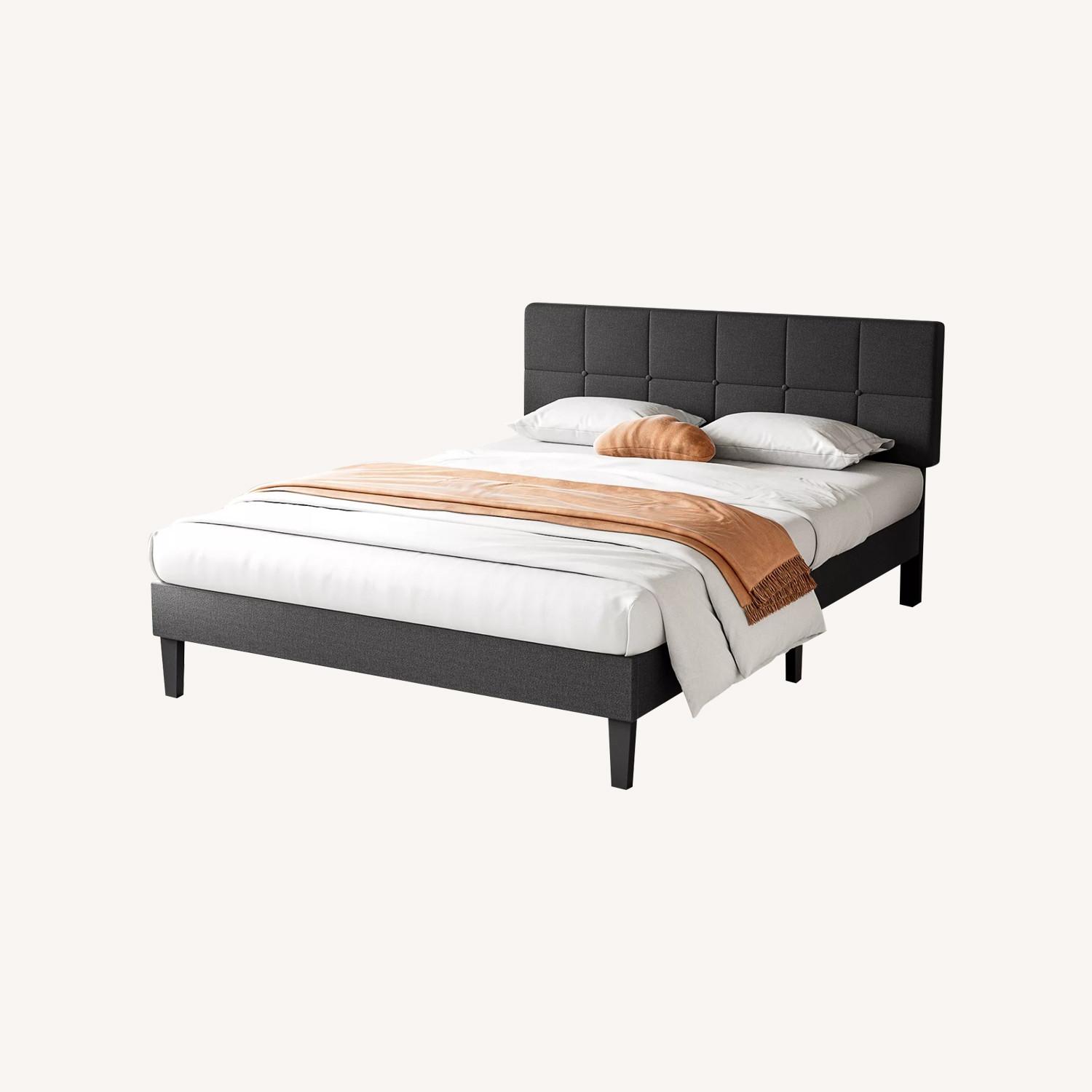 Queen Bed Frame with Adjustable Headboard - image-0