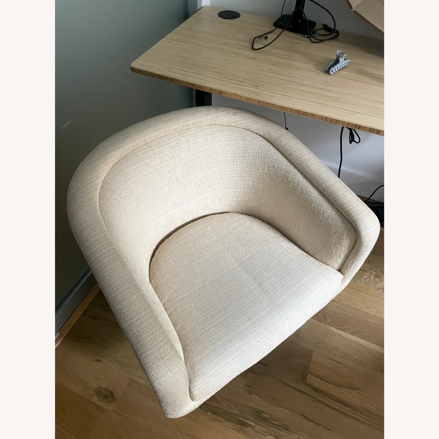 Vintage Brass Swivel Lounge Chair - image-2