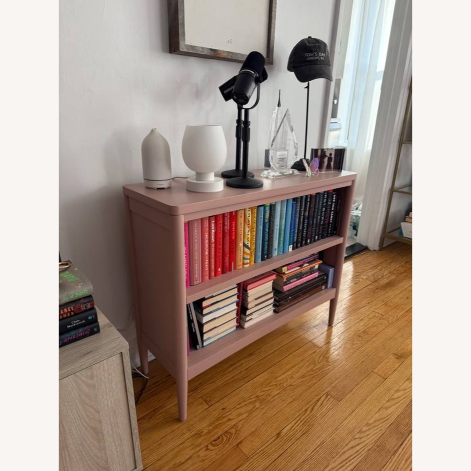 Crate & Barrel Hampshire Pink 2-Shelf Bookcase - image-2