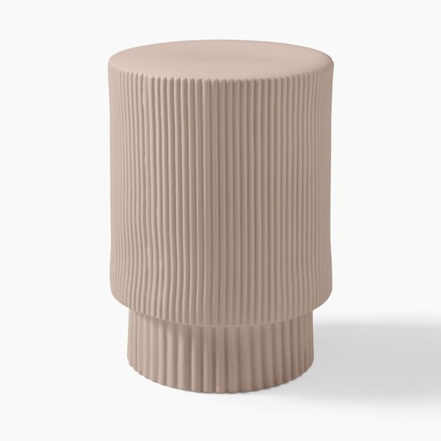 West Elm Fluted Collection Pink Side Table - image-5