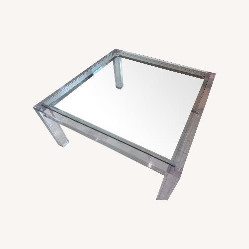Used Modern Glass and Acrylic Coffee Table  for sale on AptDeco