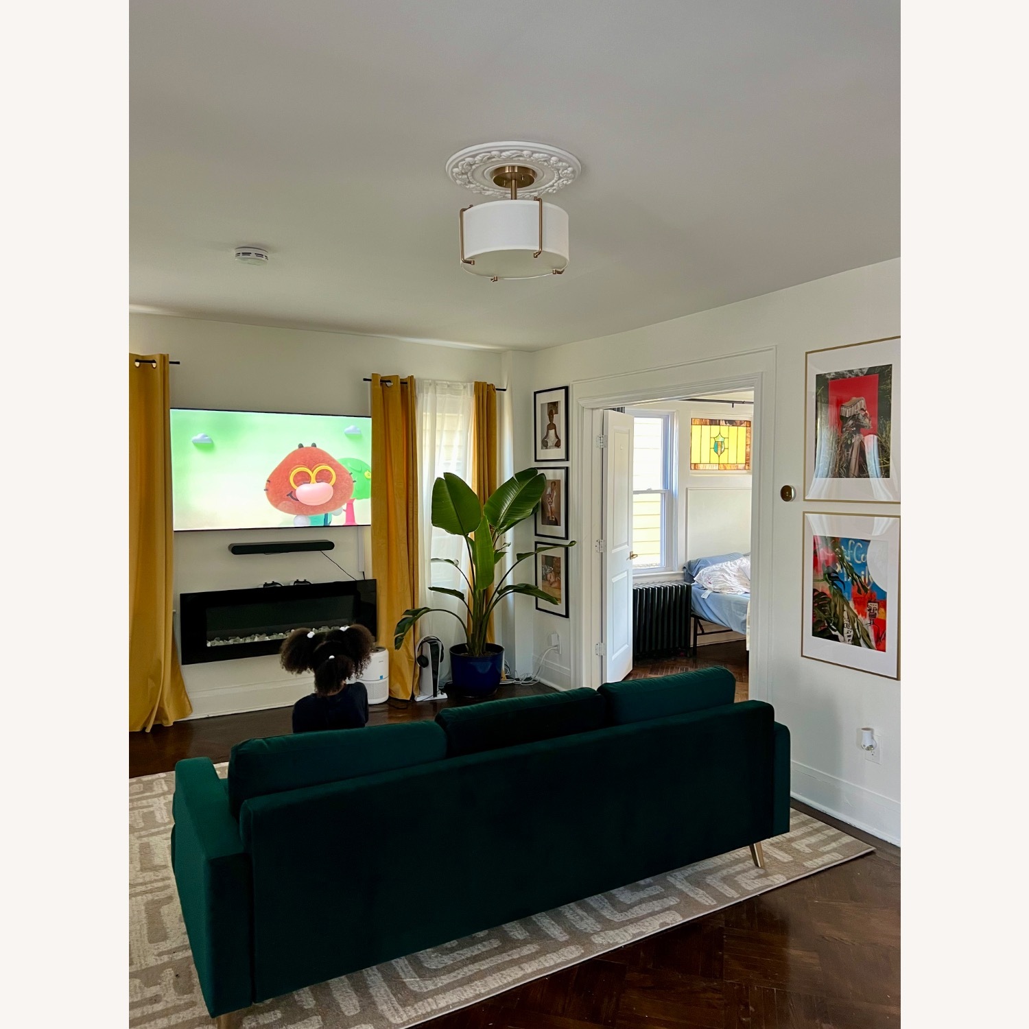 Teal Velvet Albany Park Lido Sofa  - image-1