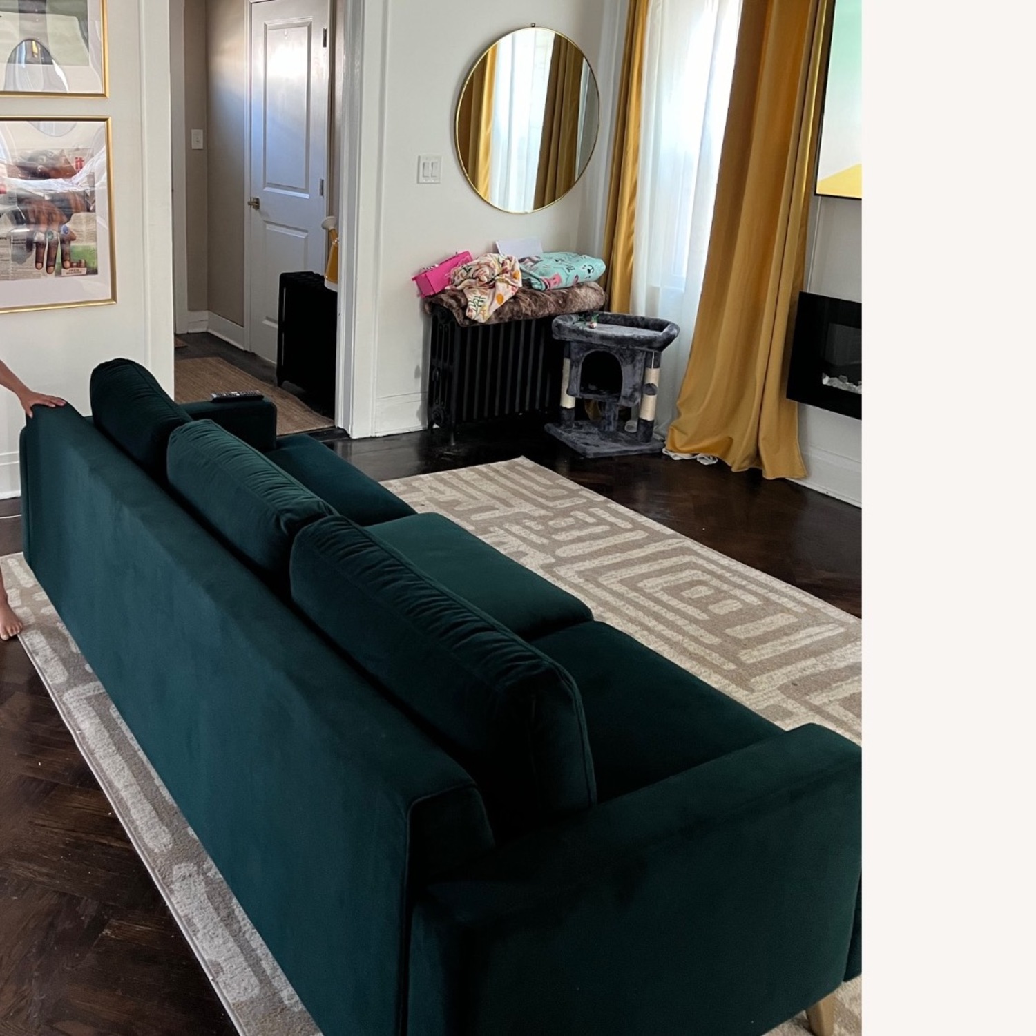 Teal Velvet Albany Park Lido Sofa  - image-2