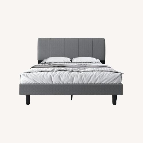 Used Sesslife QueenBed Upholstered Headboard Wood Slats for sale on AptDeco