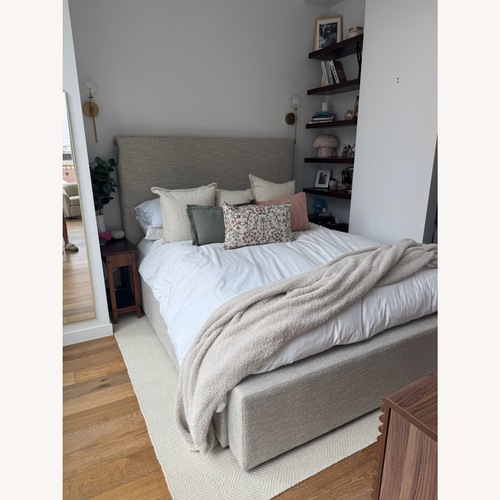 Used Kristiland Queen Upholstered Storage Bed for sale on AptDeco