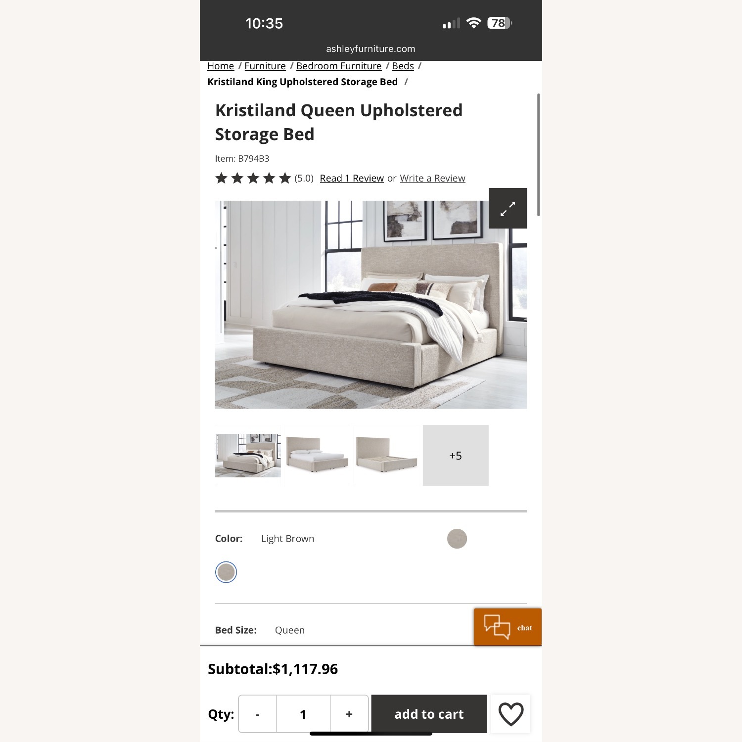 Kristiland Queen Upholstered Storage Bed - image-2