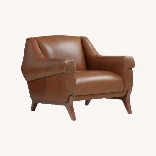 Used Crate & Barrel Jesper Leather Chair for sale on AptDeco