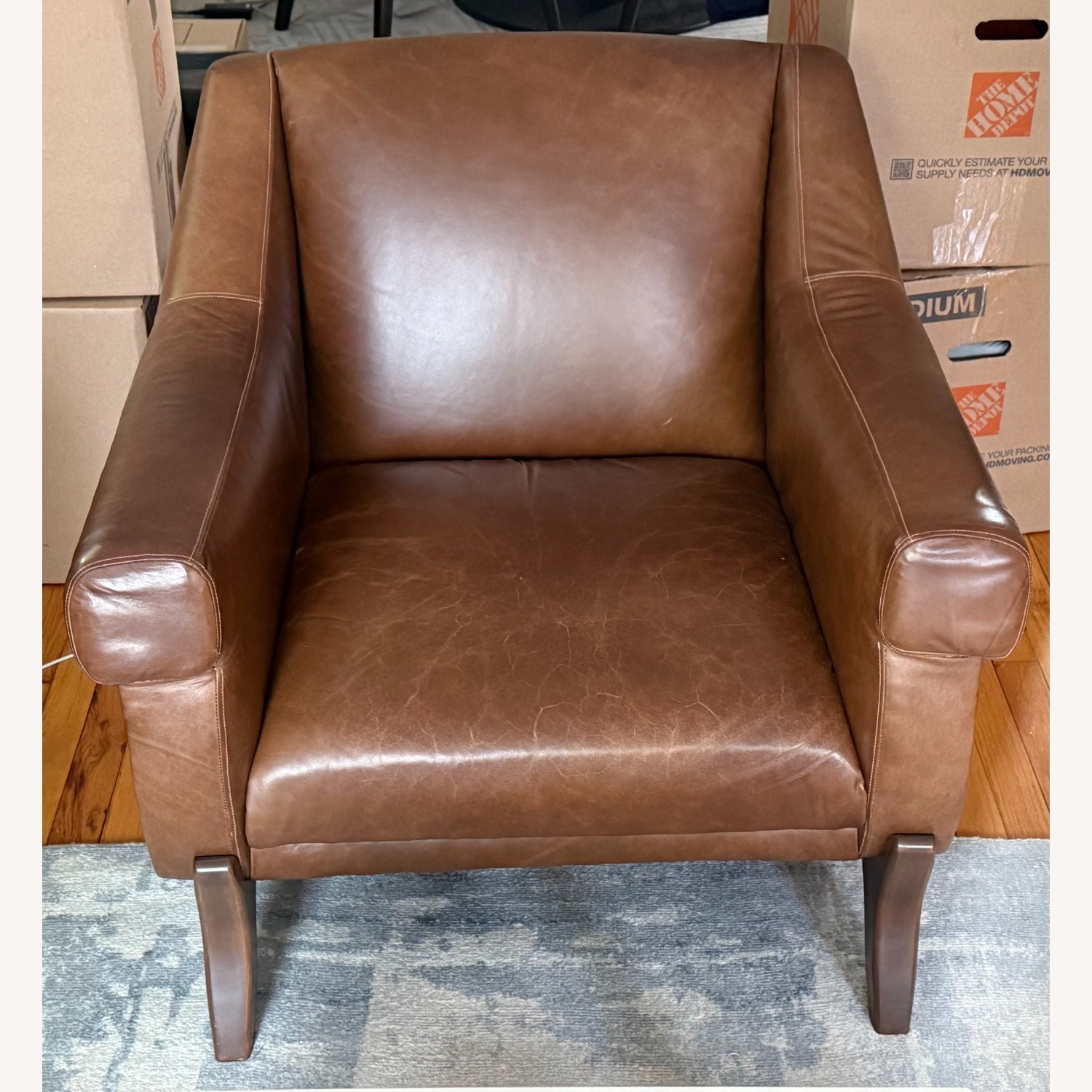 Crate & Barrel Jesper Leather Chair - image-1