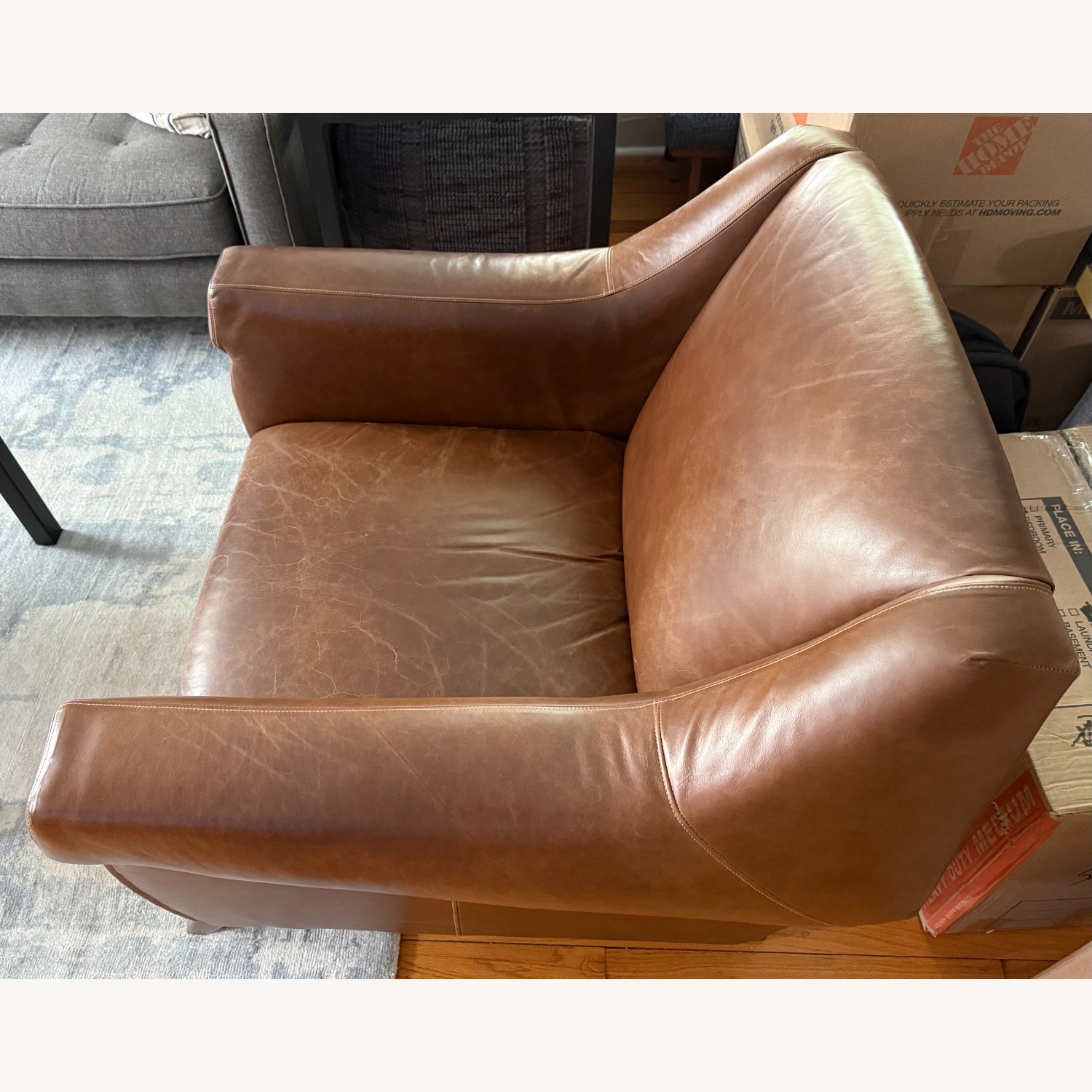 Crate & Barrel Jesper Leather Chair - image-2