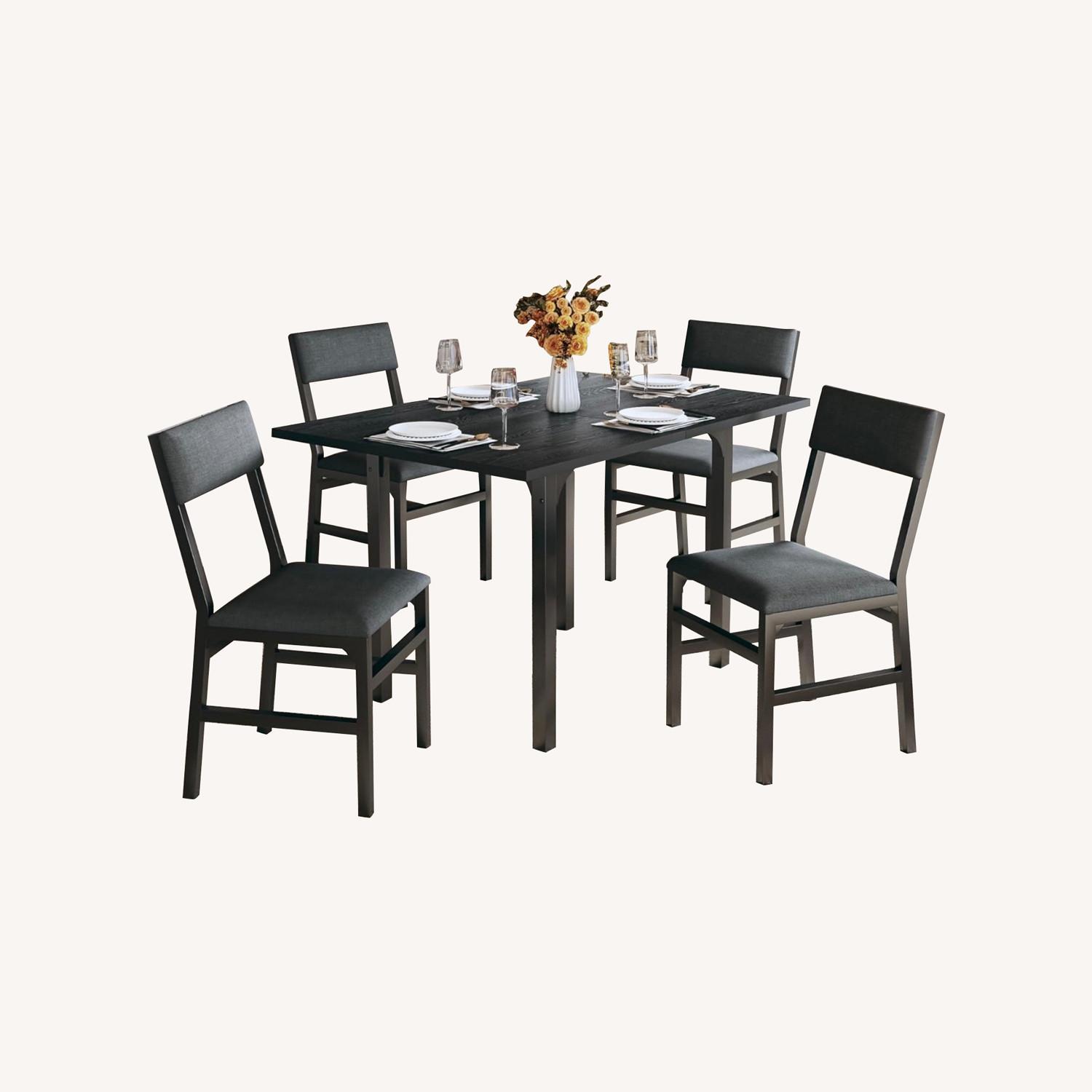 Foldable Extendable 5 piece Dining Table Set - image-0
