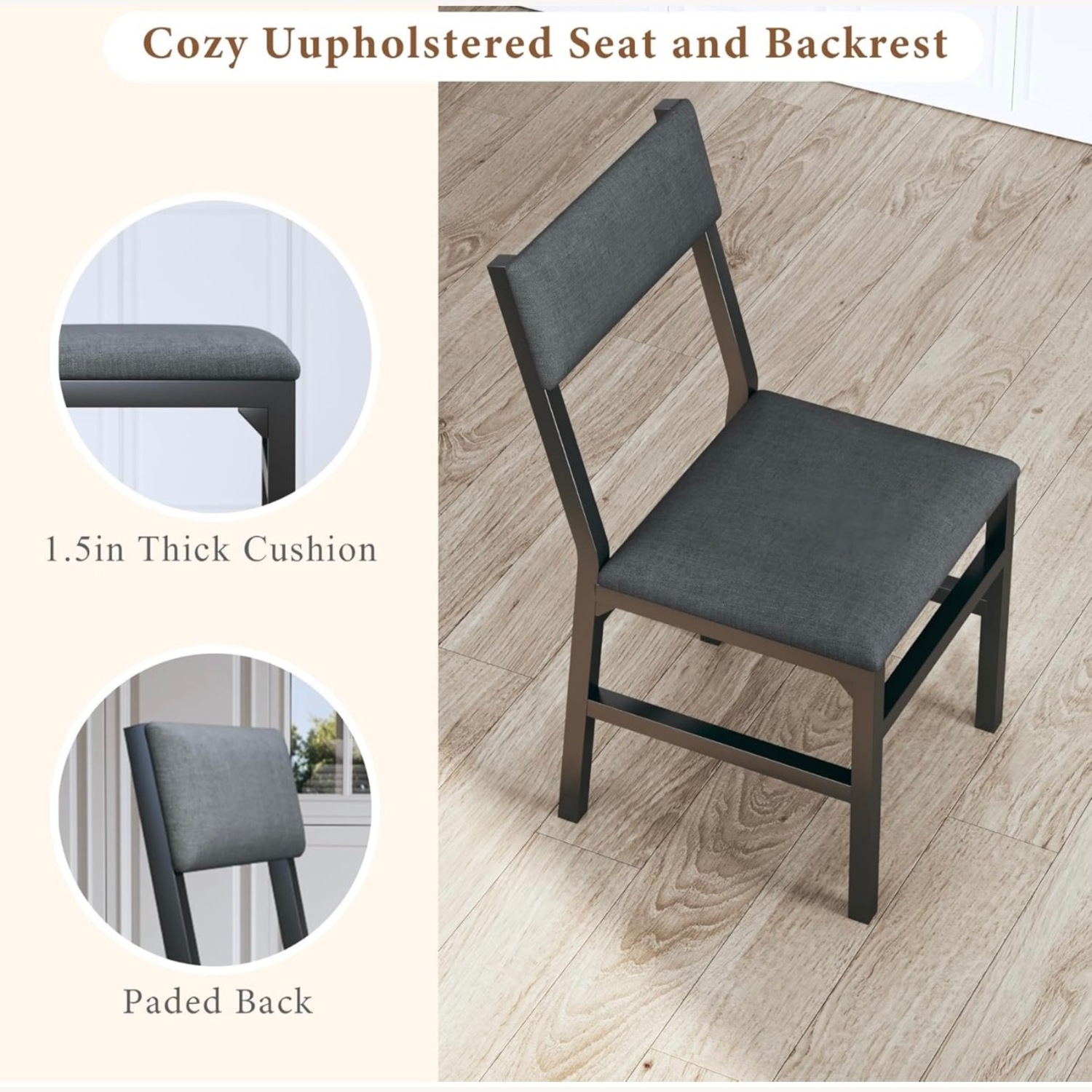 Foldable Extendable 5 piece Dining Table Set - image-6