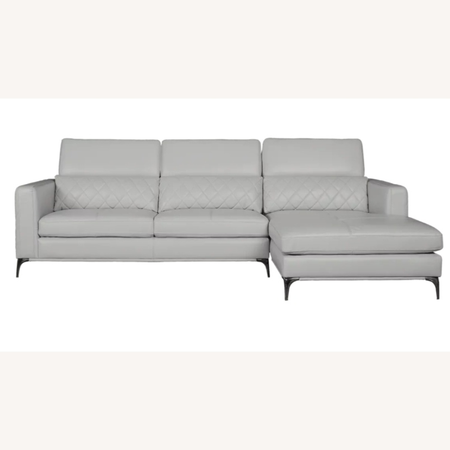 Sorrento Faux Leather Sofa W Left Side Chaise - image-4
