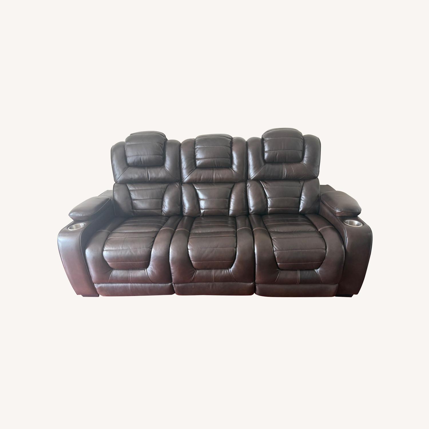 Power Sofa W Power Hedreast Recliner - image-0