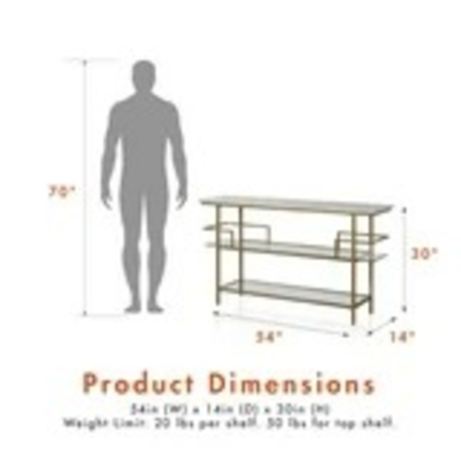 CosmoLiving Barlow Console Faux Marble Table - image-2