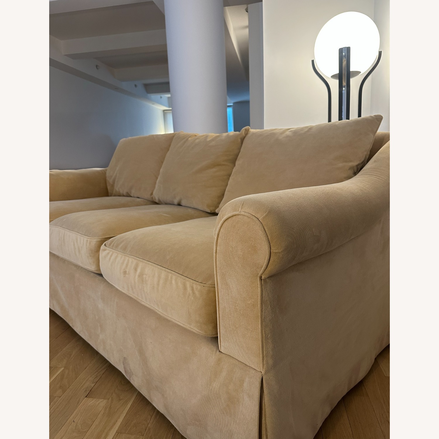 Ralph Lauren Classic Velveteen Sofa With Skirt - image-2