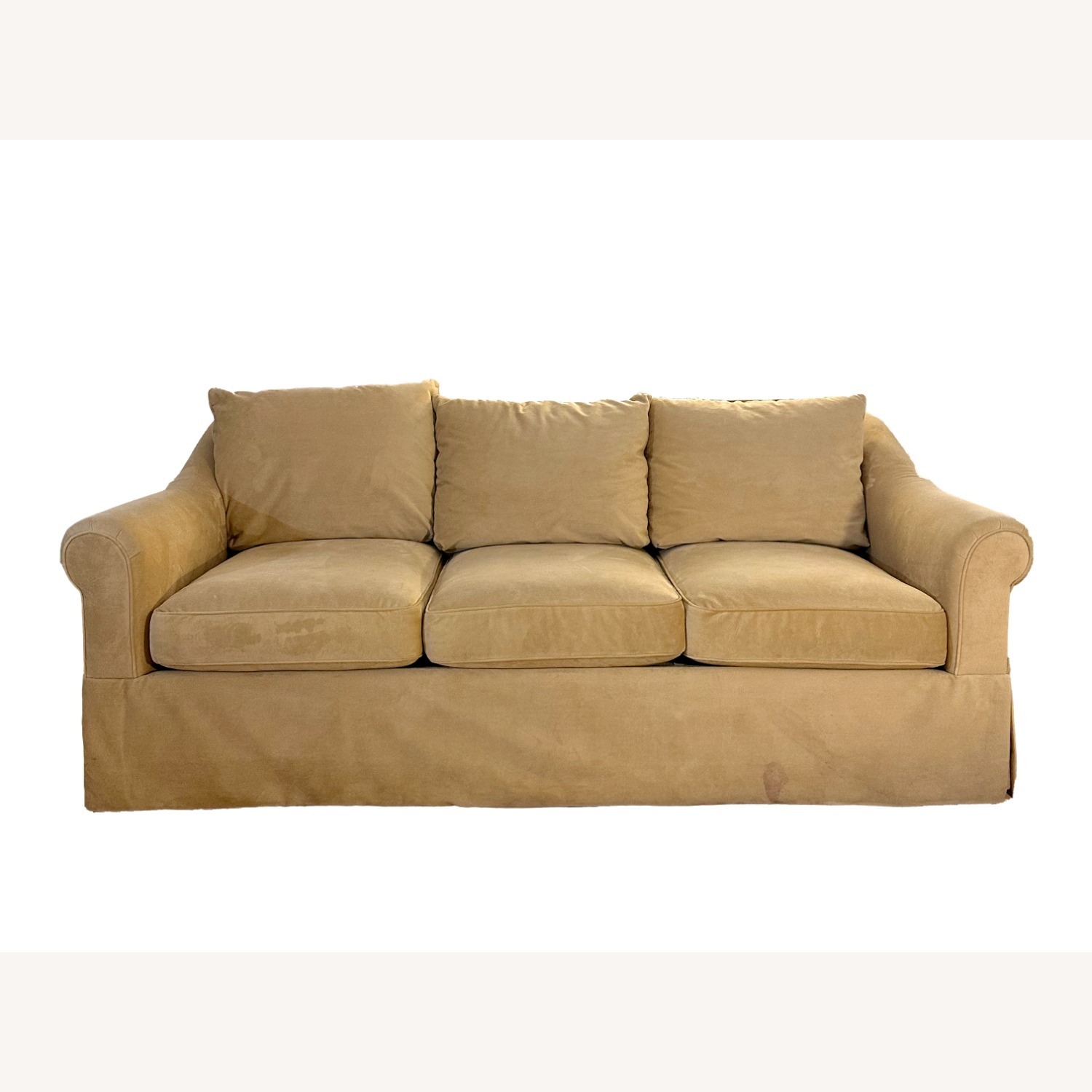 Ralph Lauren Classic Velveteen Sofa With Skirt - image-5