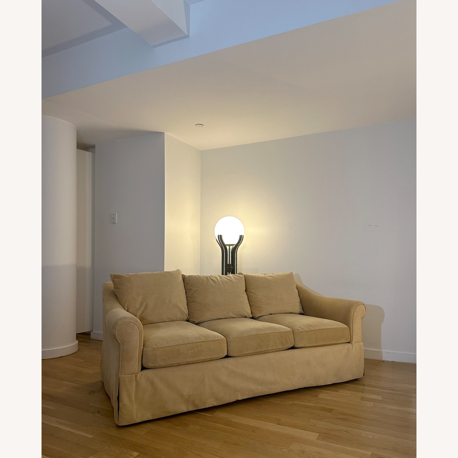 Ralph Lauren Classic Velveteen Sofa With Skirt - image-1