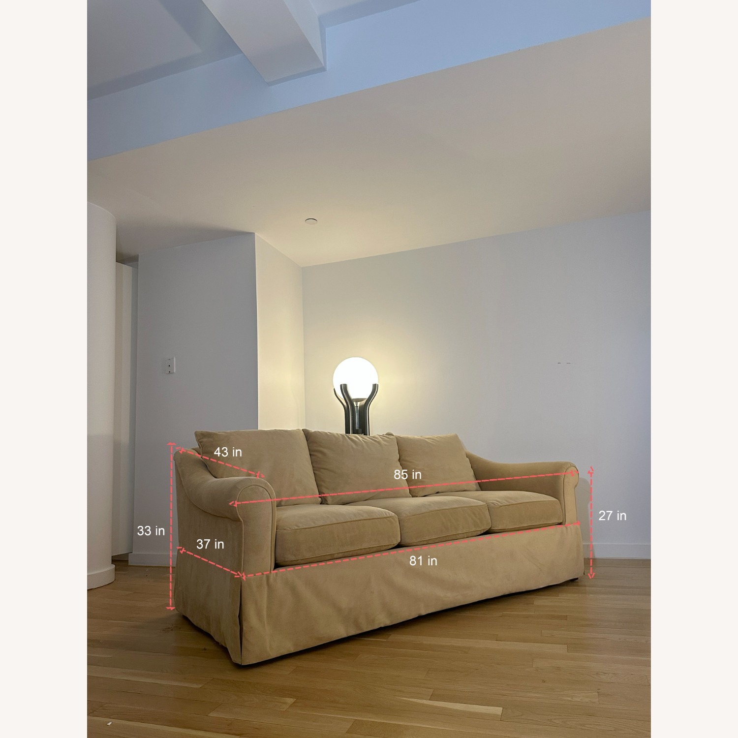 Ralph Lauren Classic Velveteen Sofa With Skirt - image-4