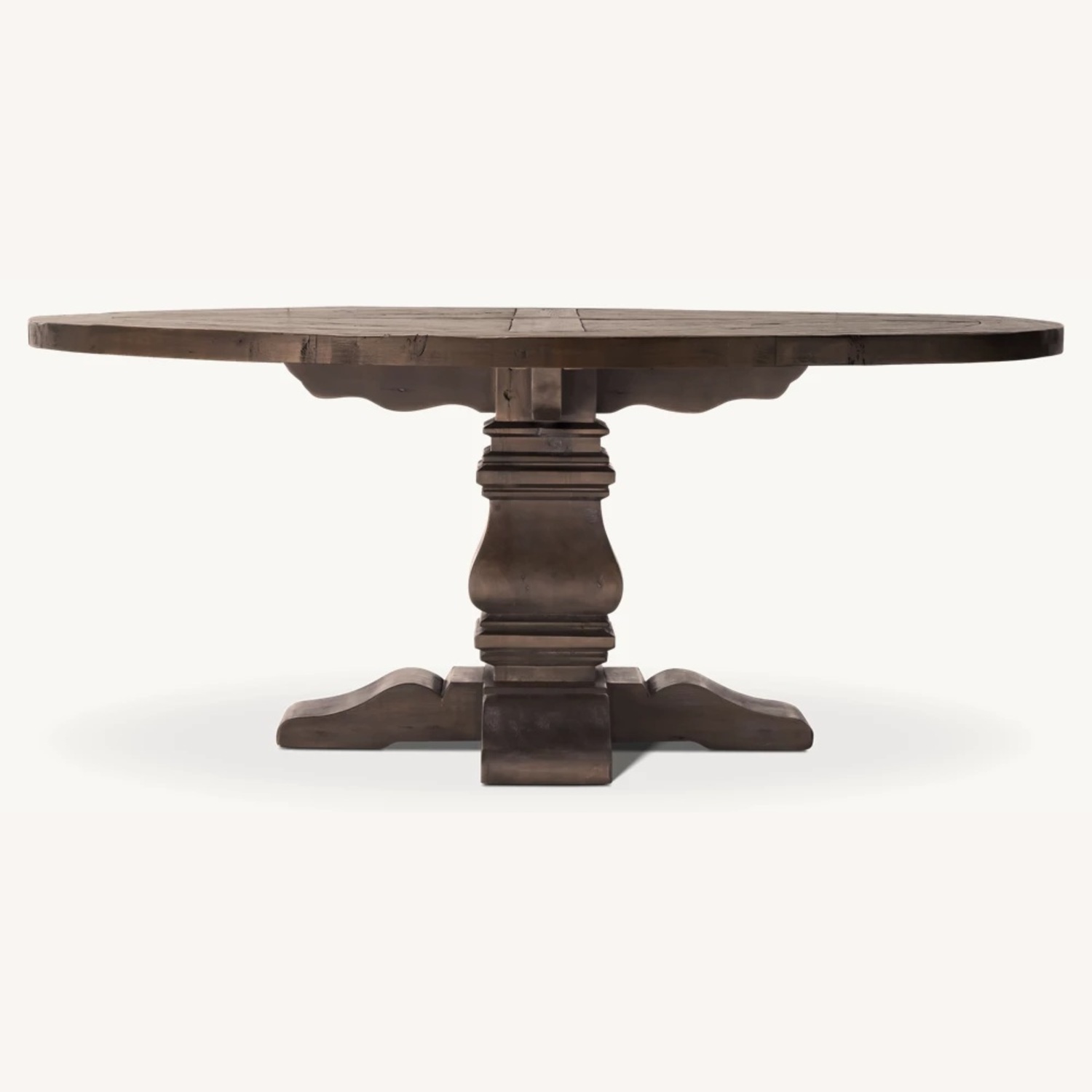 Rh Salvaged Wood Trestle Round Dining Table
