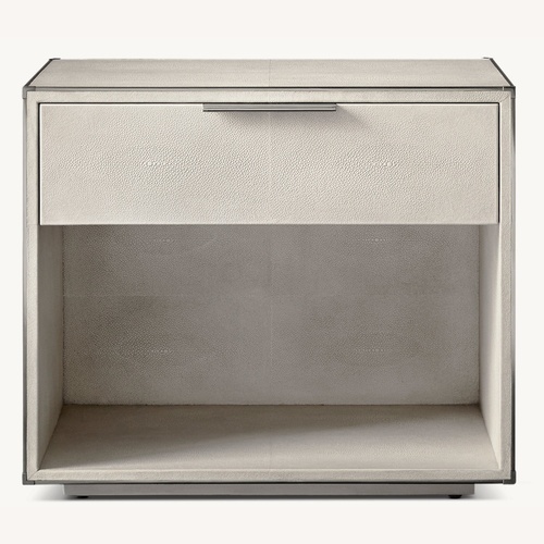 Used Restoration Hardware Saunderson Shagreen Open Nightstand for sale on AptDeco