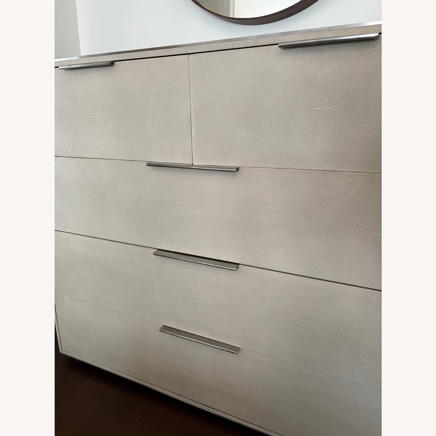 Restoration Hardware Saunderson Shagreen 5 Drawer Dresser - image-5