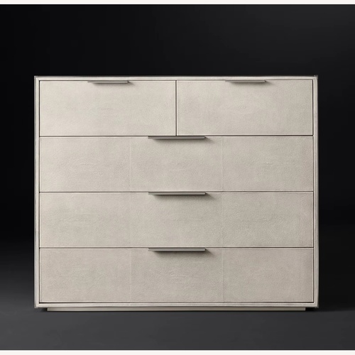 Used Restoration Hardware Saunderson Shagreen 5 Drawer Dresser for sale on AptDeco