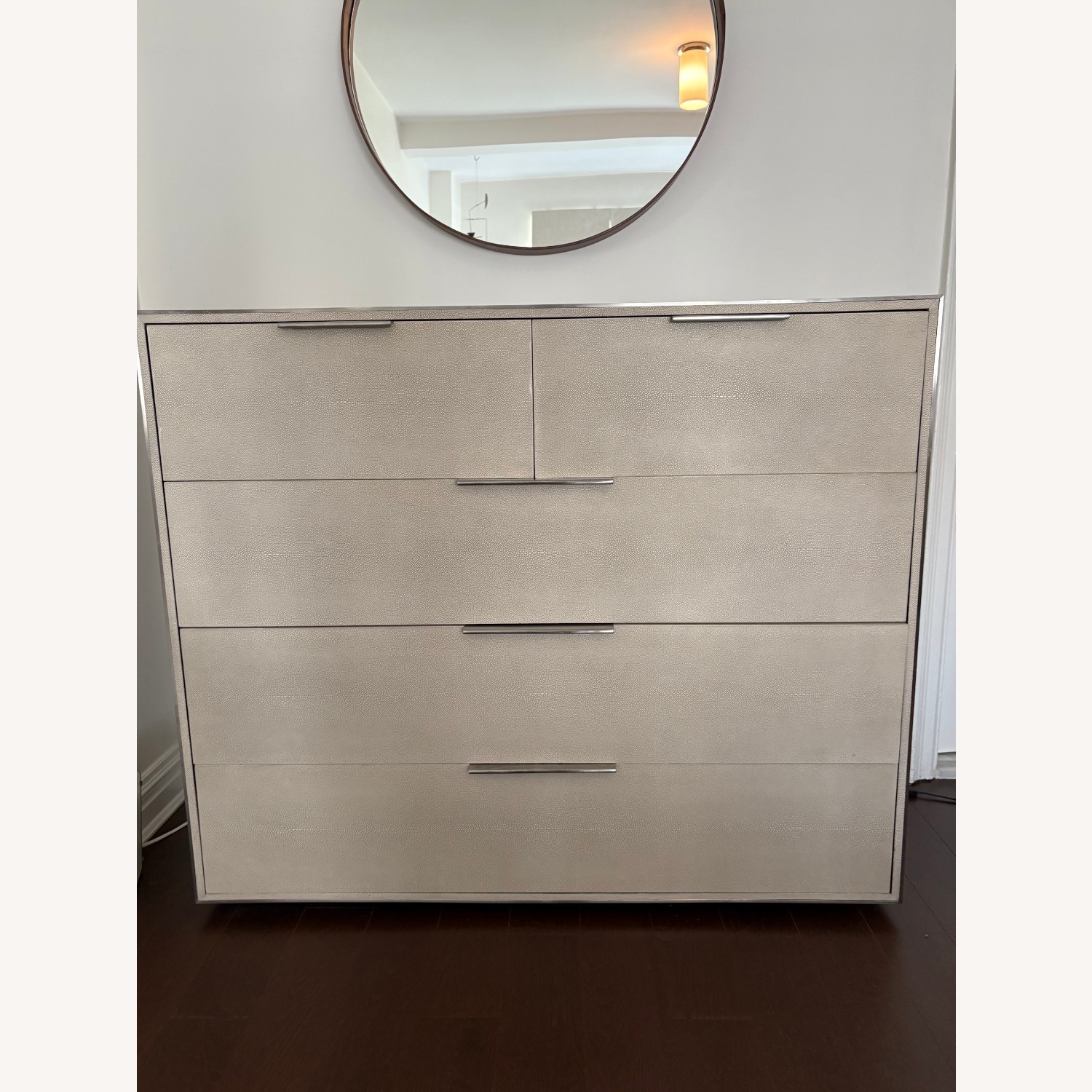 Restoration Hardware Saunderson Shagreen 5 Drawer Dresser - image-1