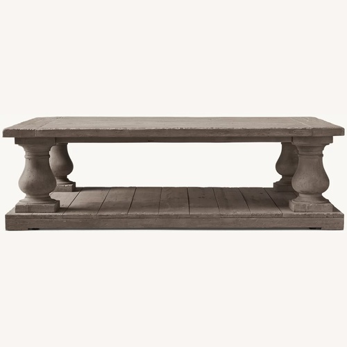 Used RH Balustrade Salvaged Wood Coffee Table for sale on AptDeco