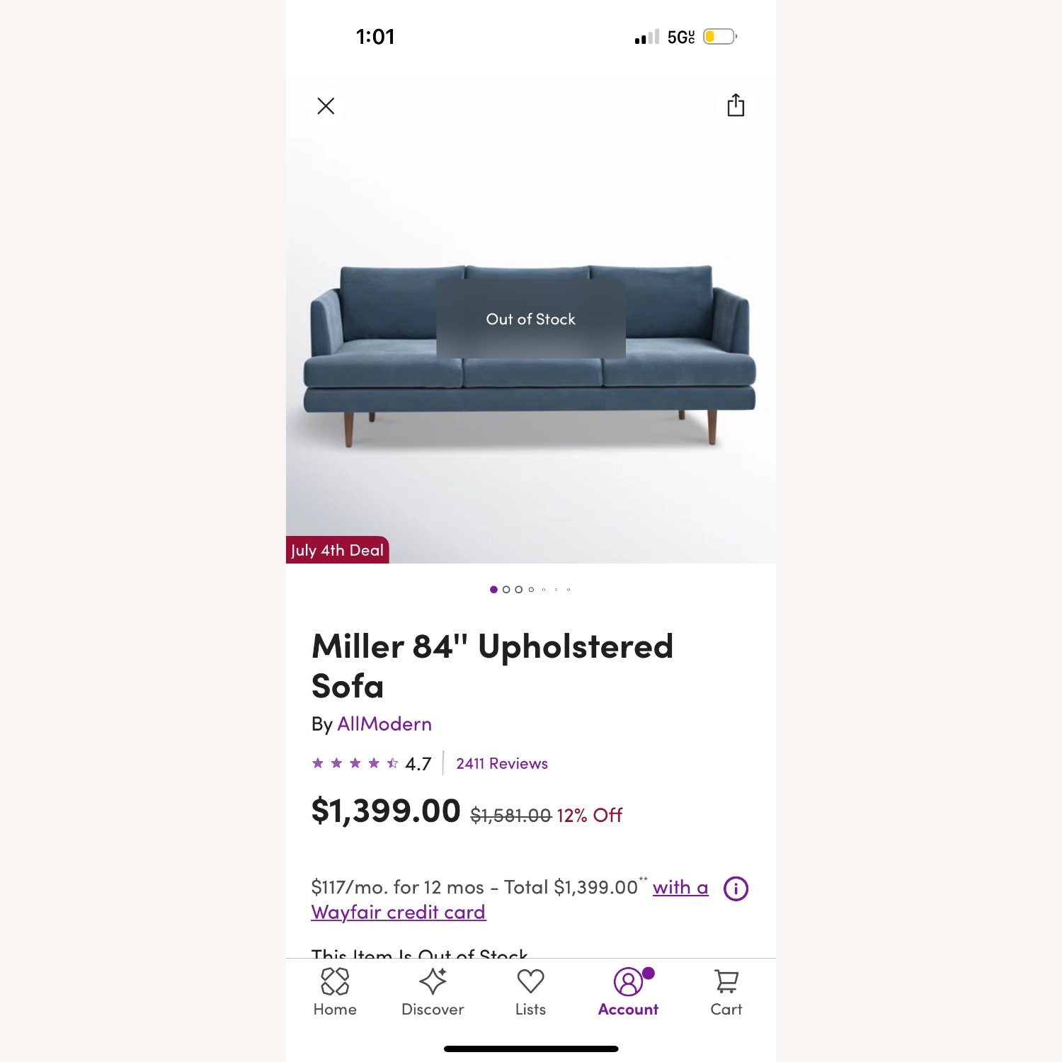 Allmodern Miller 84” 3-Seater Sofa - image-2