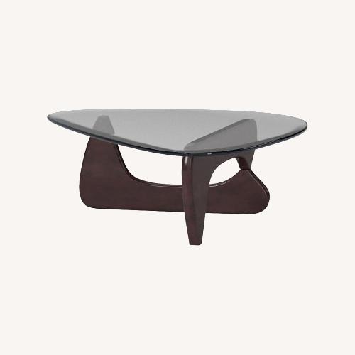 Used Noguchi-Inspired Triangle Glass Coffee Table for sale on AptDeco