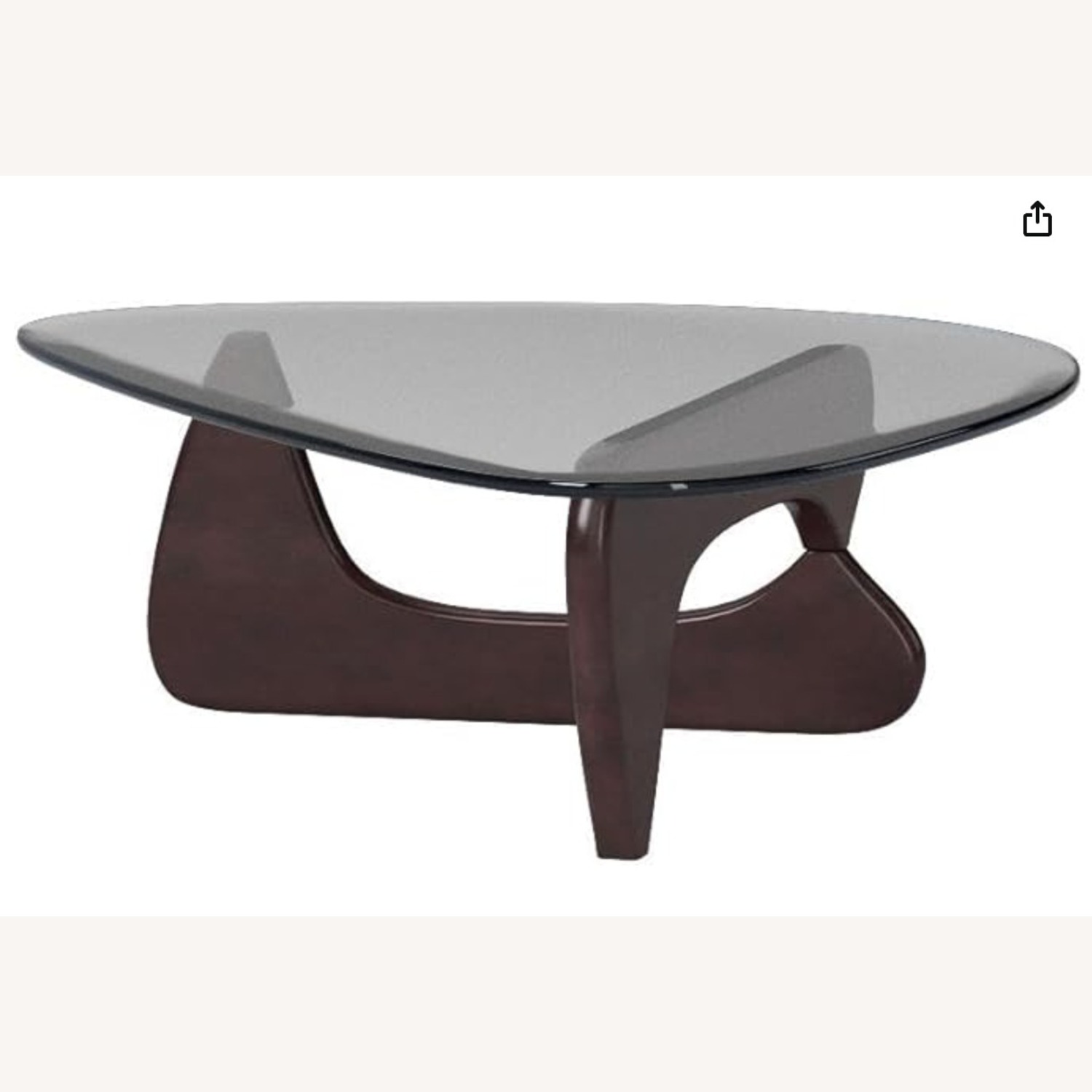 Noguchi-Inspired Triangle Glass Coffee Table - image-3