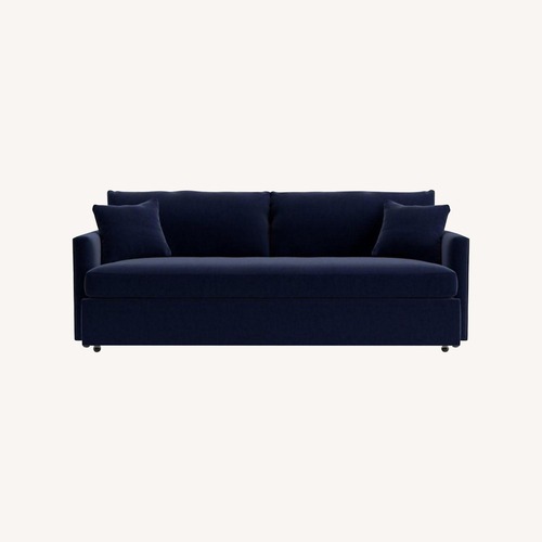 Used Crate & Barrel Lounge 89″ Sofa Navy for sale on AptDeco