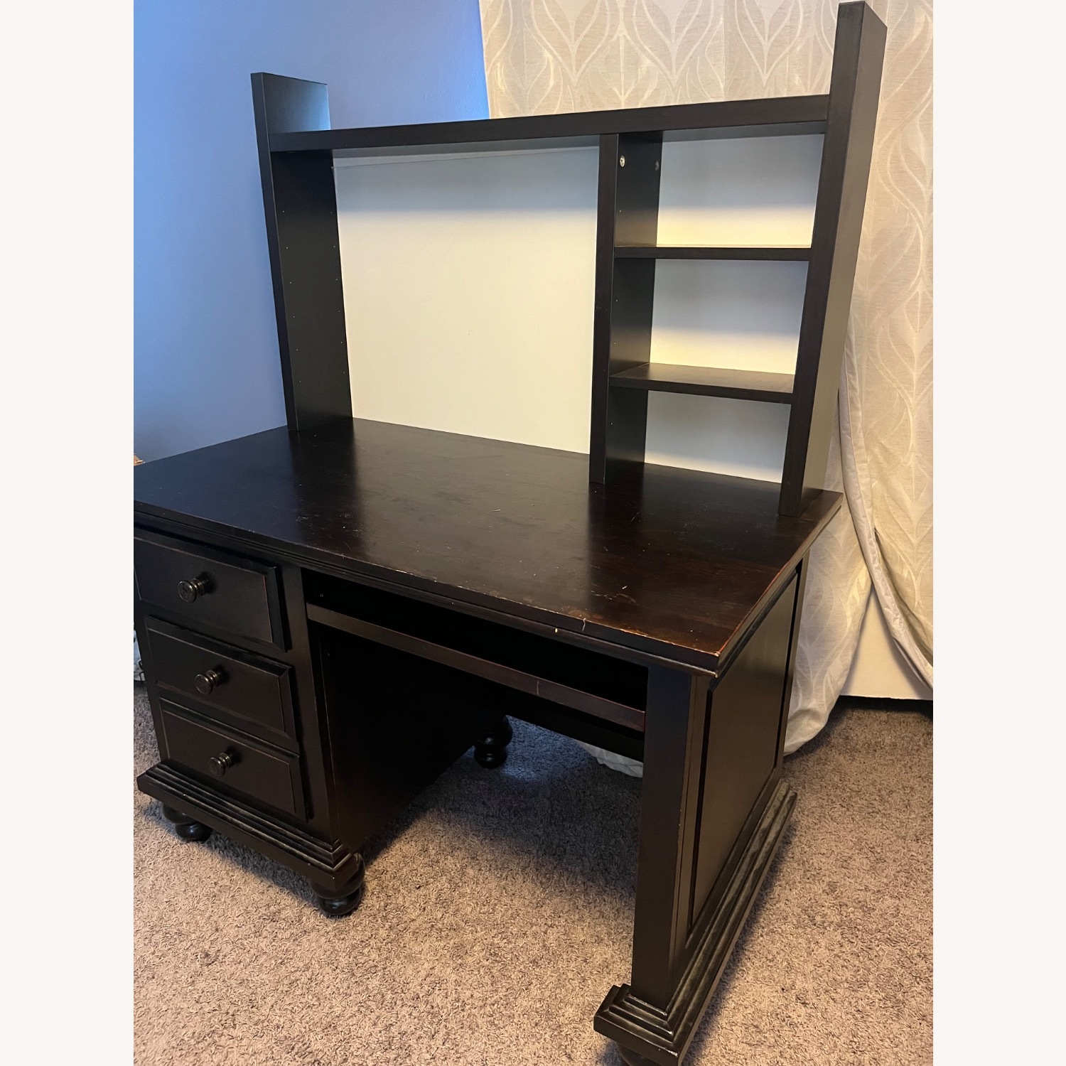 Solid Wood Desk, IKEA Micke add on Shelves - image-15