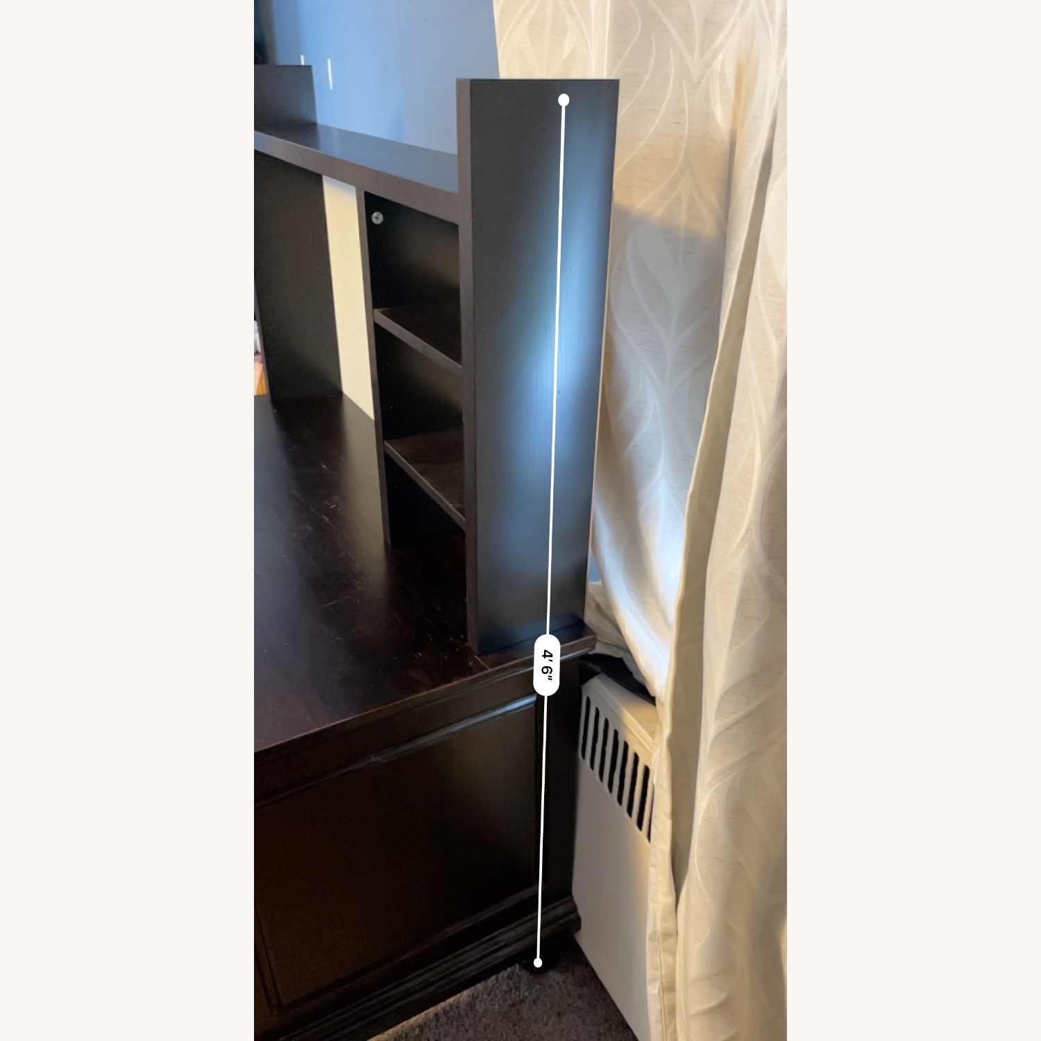 Solid Wood Desk, IKEA Micke add on Shelves - image-6