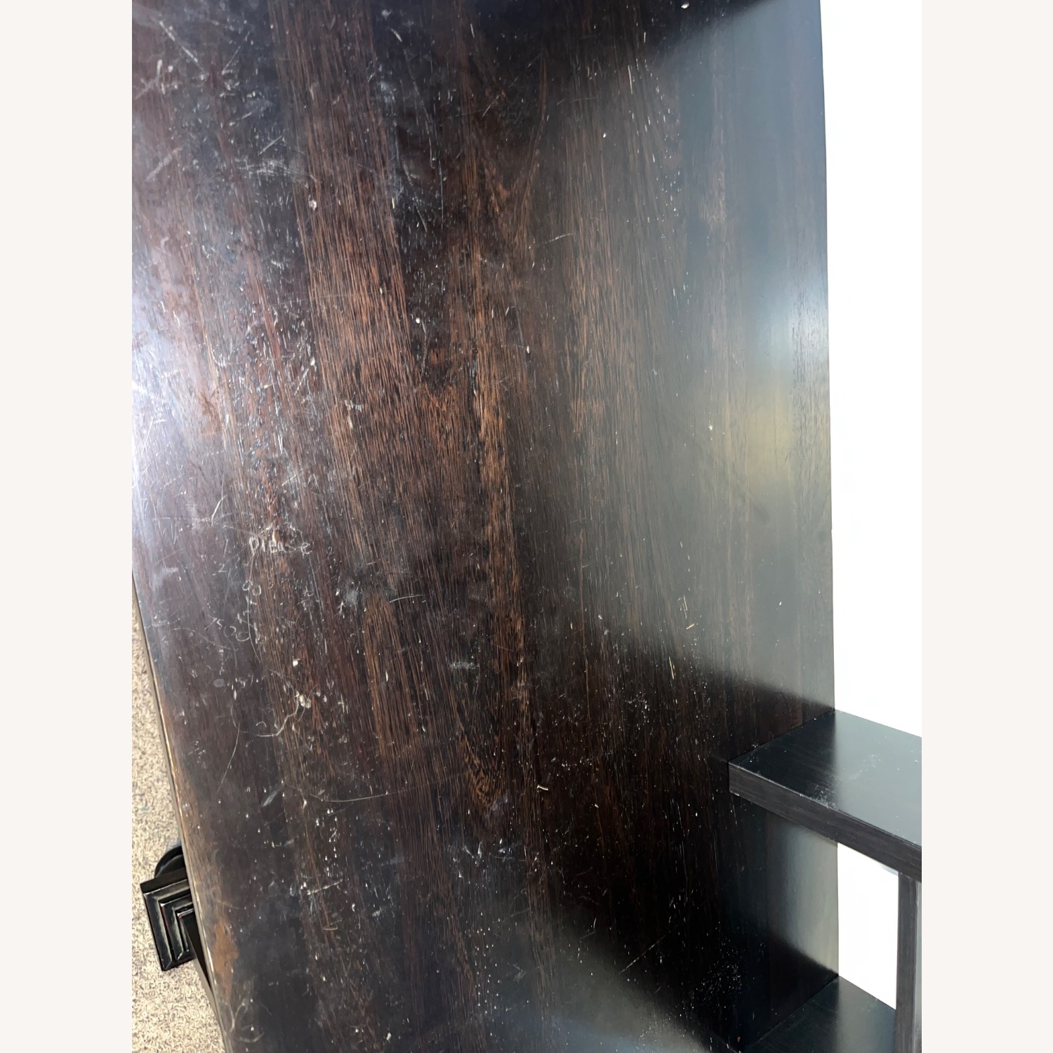 Solid Wood Desk, IKEA Micke add on Shelves - image-9