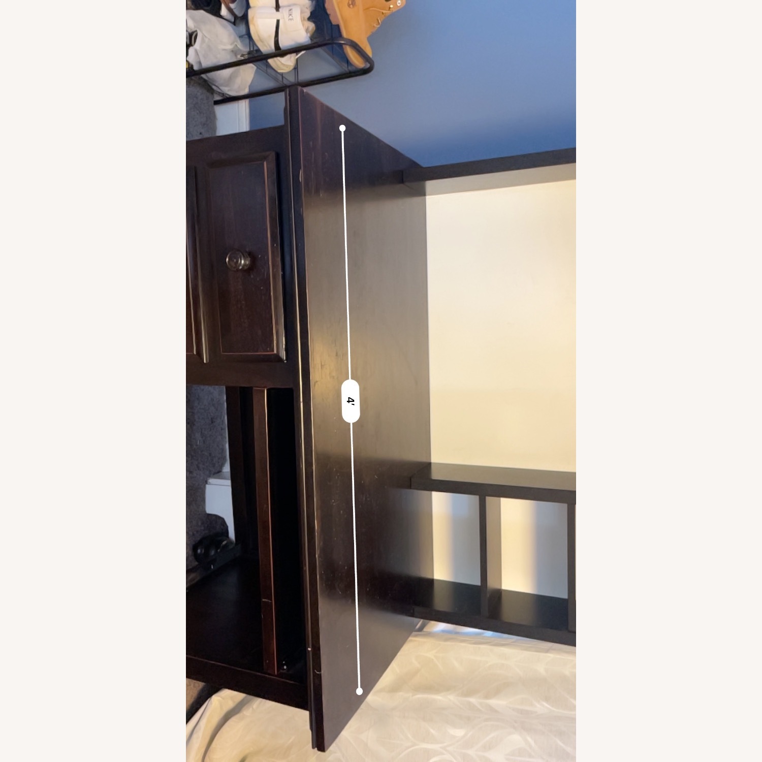 Solid Wood Desk, IKEA Micke add on Shelves - image-4