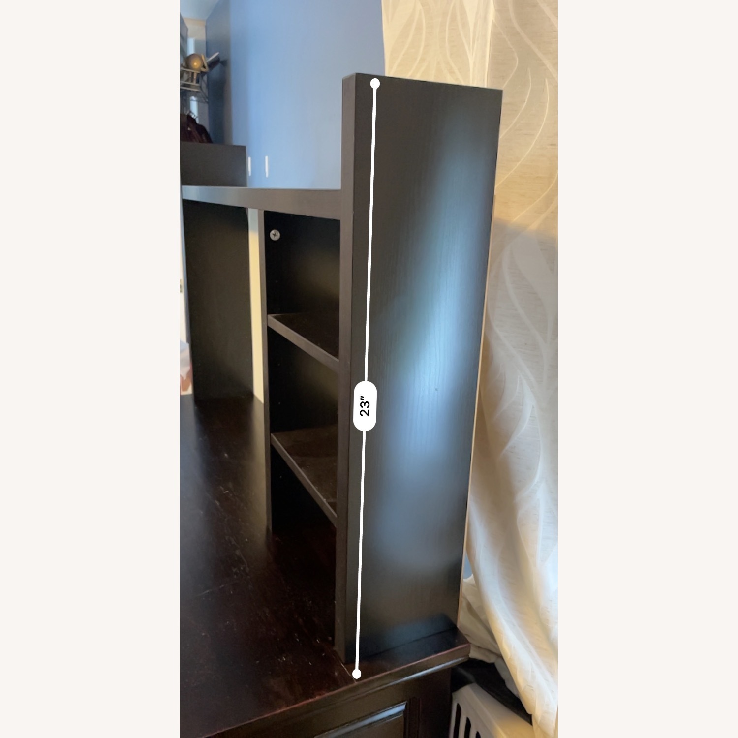 Solid Wood Desk, IKEA Micke add on Shelves - image-8