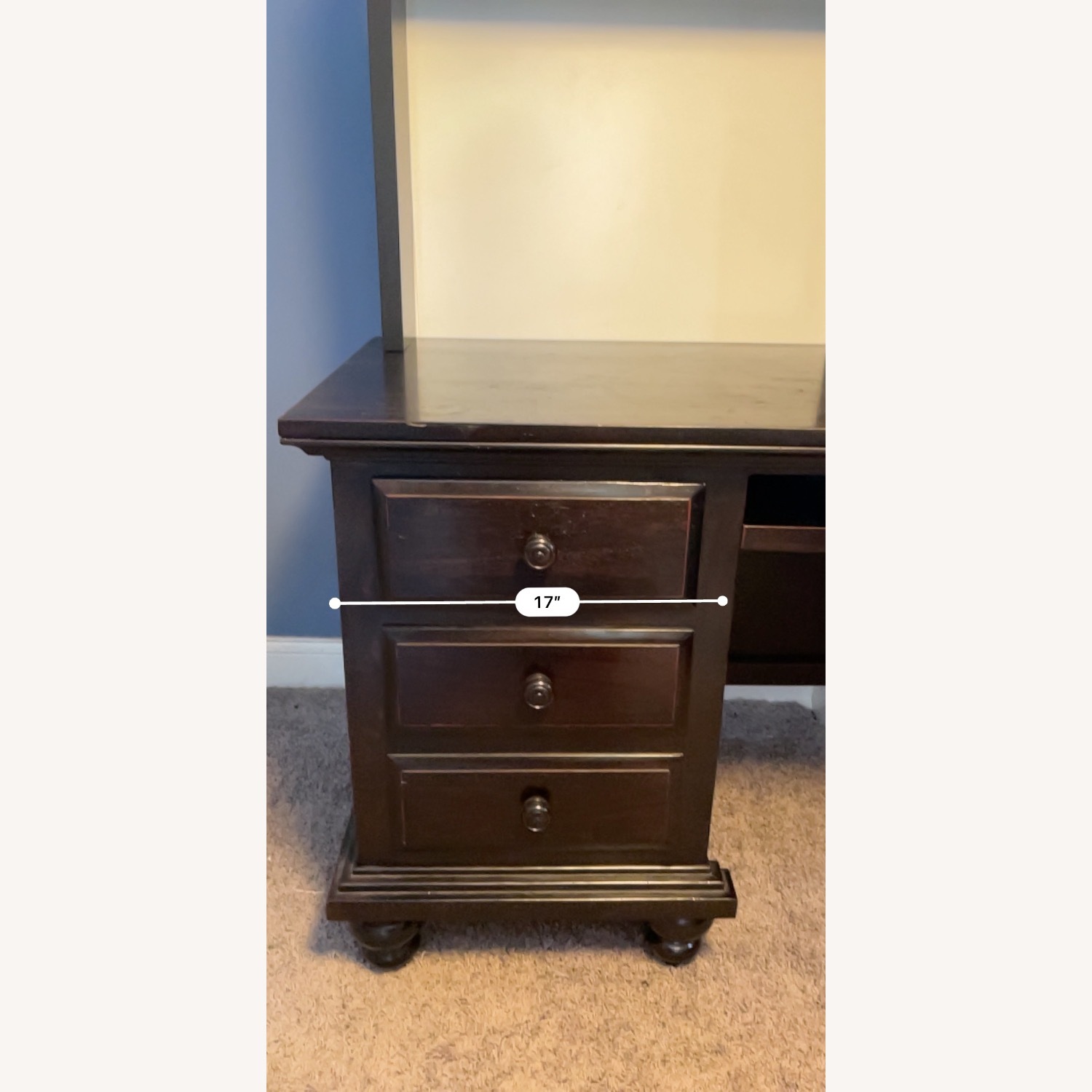 Solid Wood Desk, IKEA Micke add on Shelves - image-7