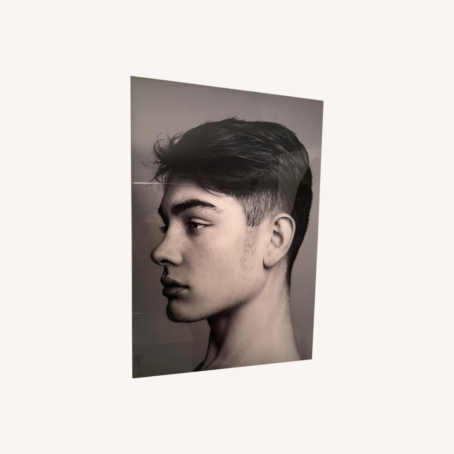 B&W Portrait of Male Model – Plexiglass + Dibond - image-0