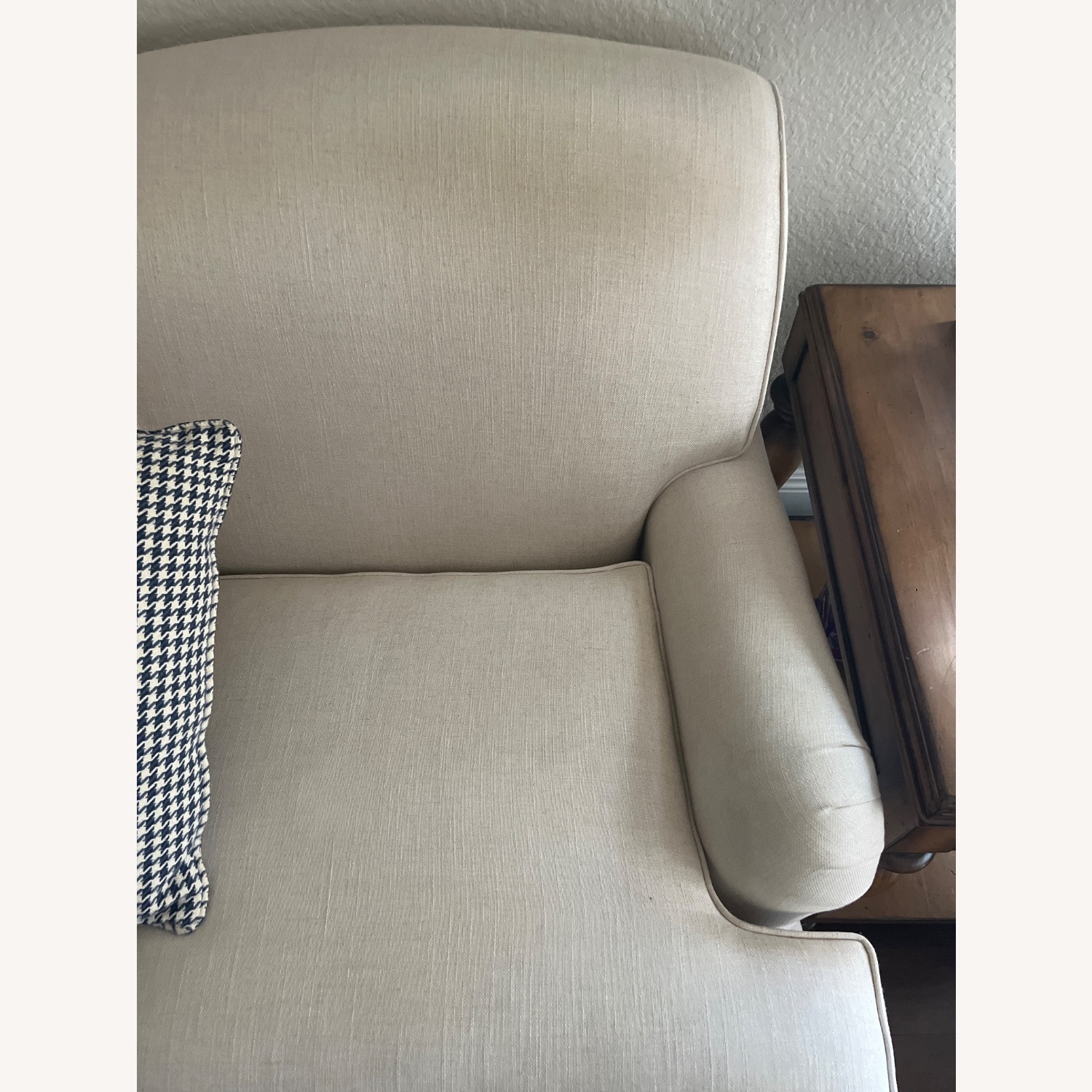 Bassett Essex Custom Couch Antique Brass Nailhead Trim - image-4