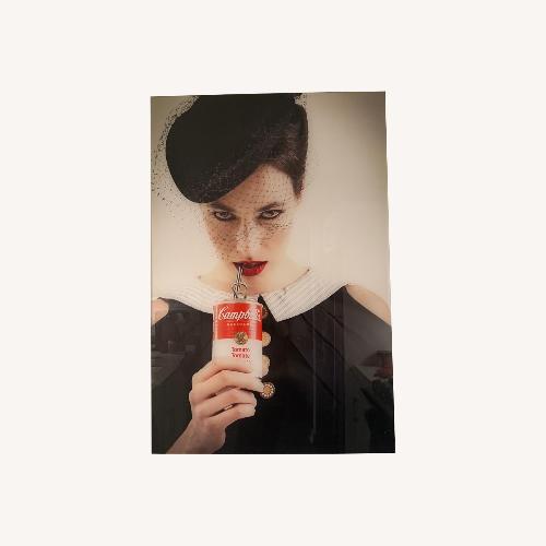 Used Pop Art Portrait – Woman with Campbell’s Soup Can for sale on AptDeco