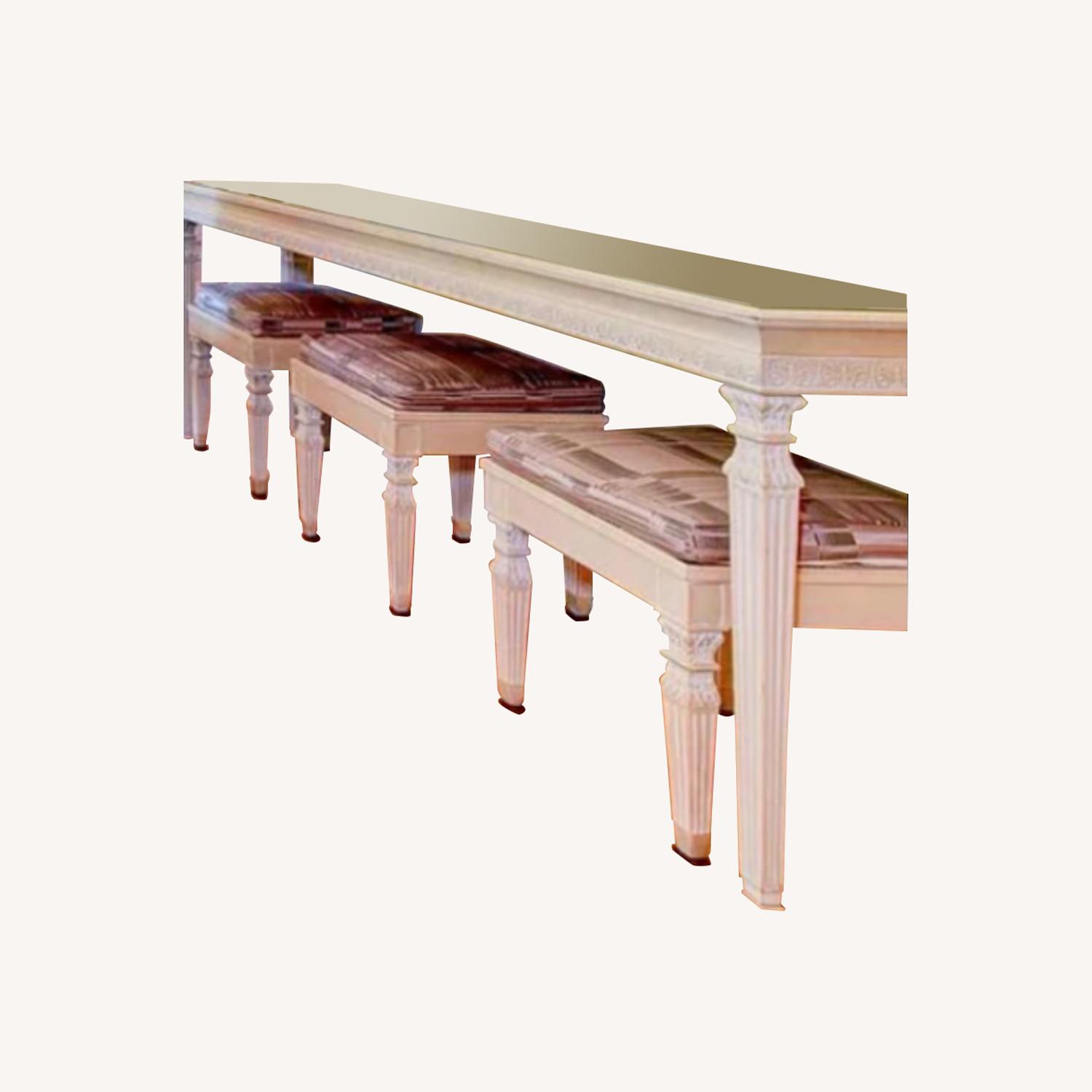 Console Table Three Matching Benches - image-0