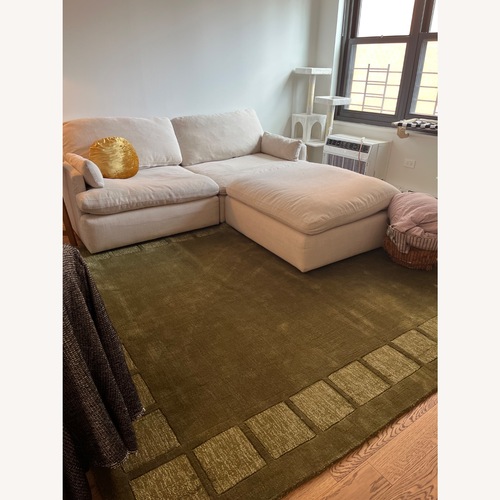 Used White 2-piece Sofa + Ottoman for sale on AptDeco