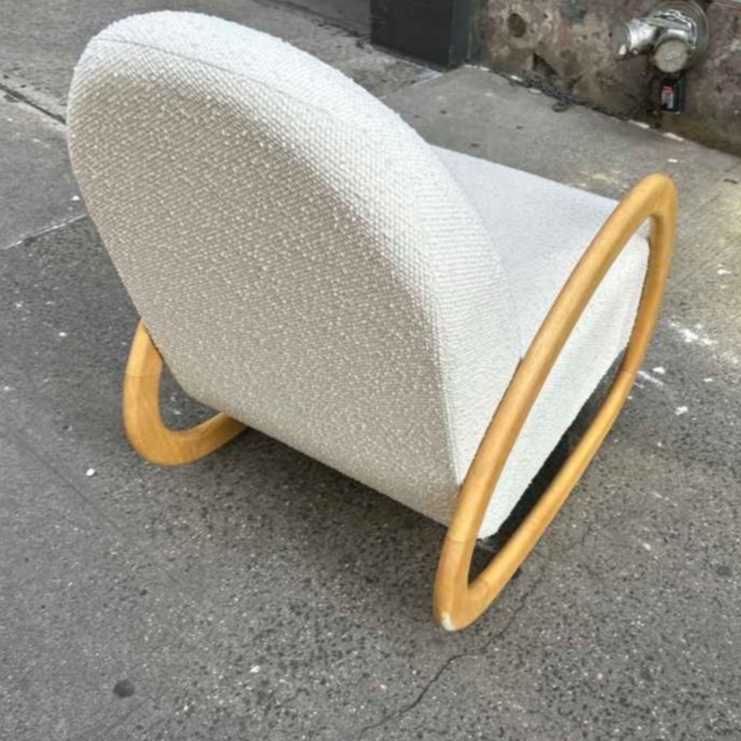 Crate & Barrel Boucle Nursery Rocking Chair - image-6