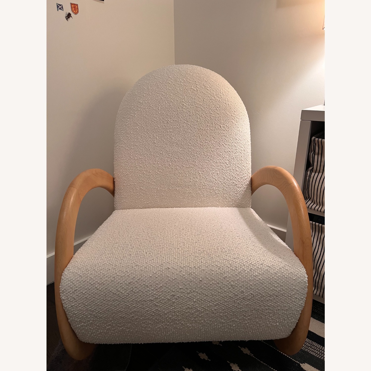 Crate & Barrel Boucle Nursery Rocking Chair - image-2