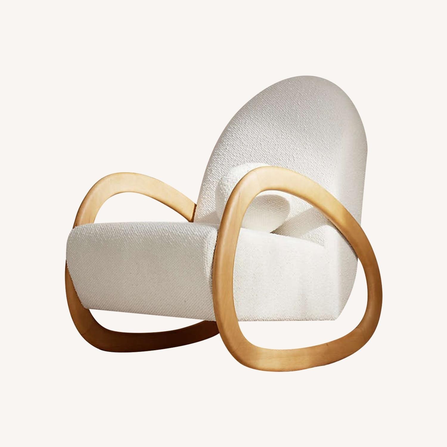 Crate & Barrel Boucle Nursery Rocking Chair - image-0